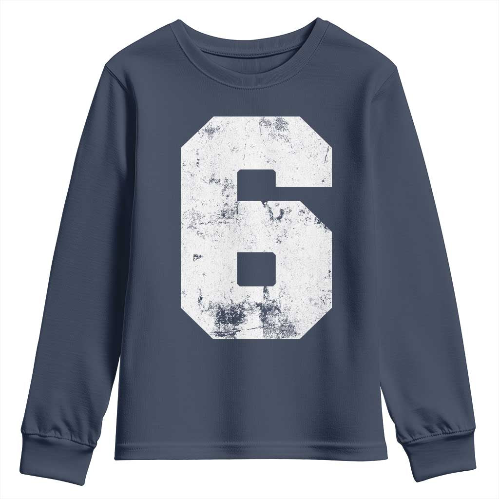 Number 6 Youth Sweatshirt Matching 67 Meme 6th Birthday 6 Years - Wonder Print Shop