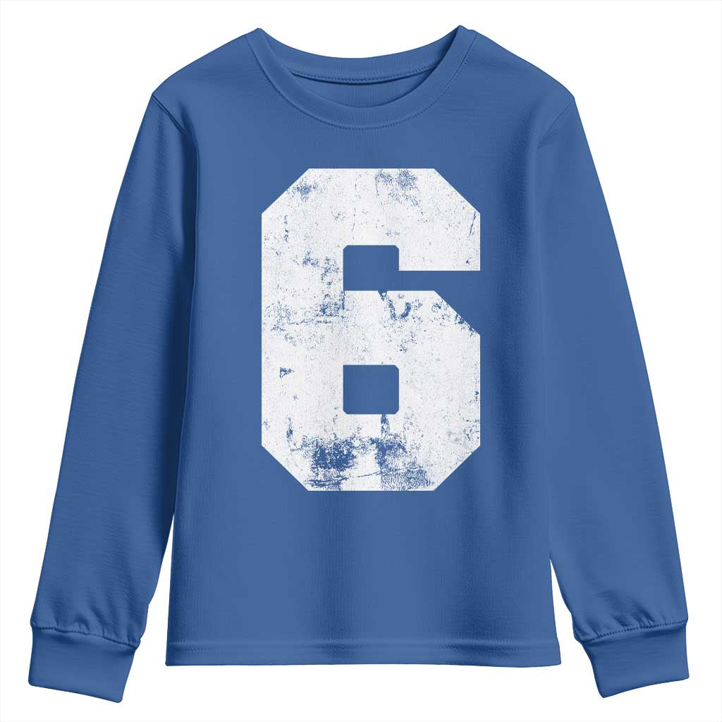 Number 6 Youth Sweatshirt Matching 67 Meme 6th Birthday 6 Years - Wonder Print Shop
