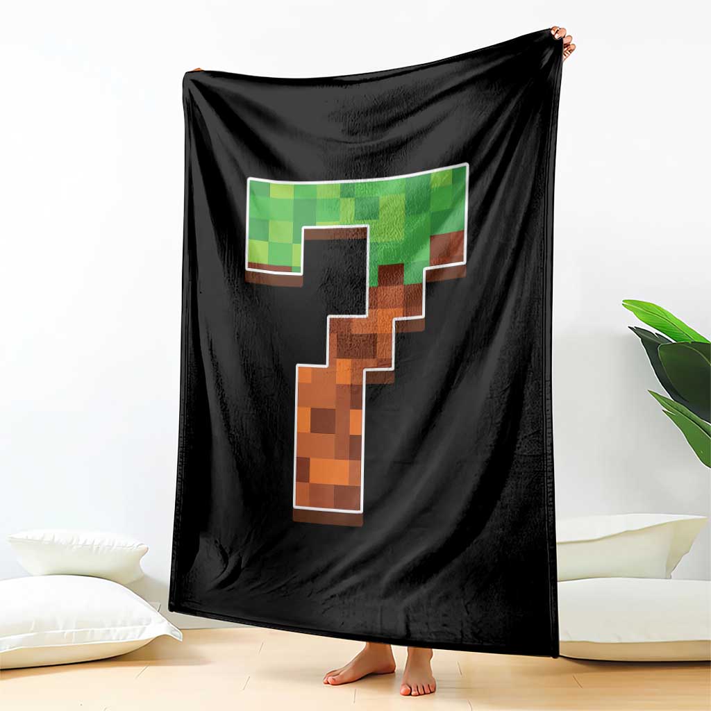 Number 7 Throw Blanket Game Matching 67 Meme Costume 7th Birthday 7 Years - Wonder Print Shop