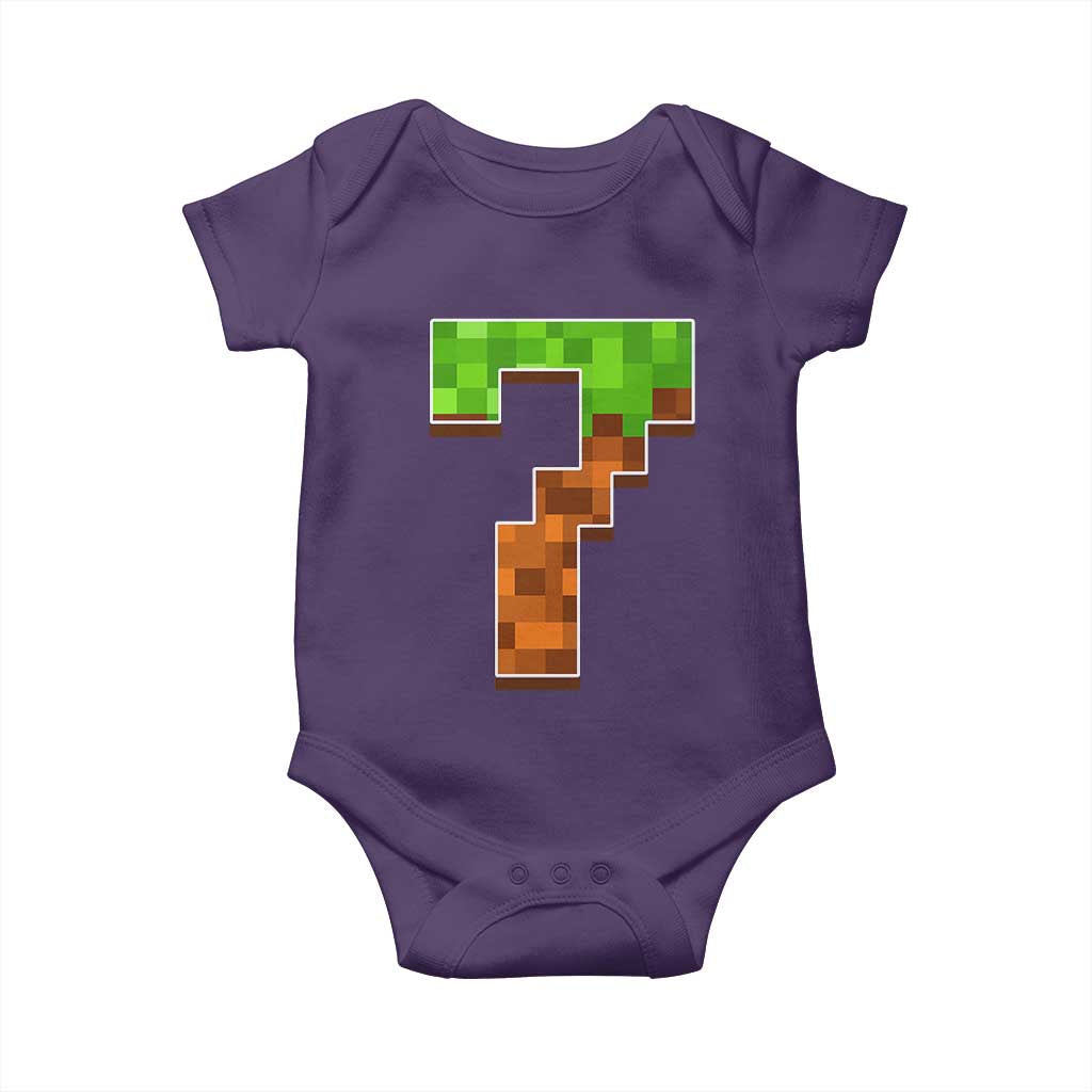 Number 7 Baby Onesie Game Matching 67 Meme Costume 7th Birthday 7 Years - Wonder Print Shop