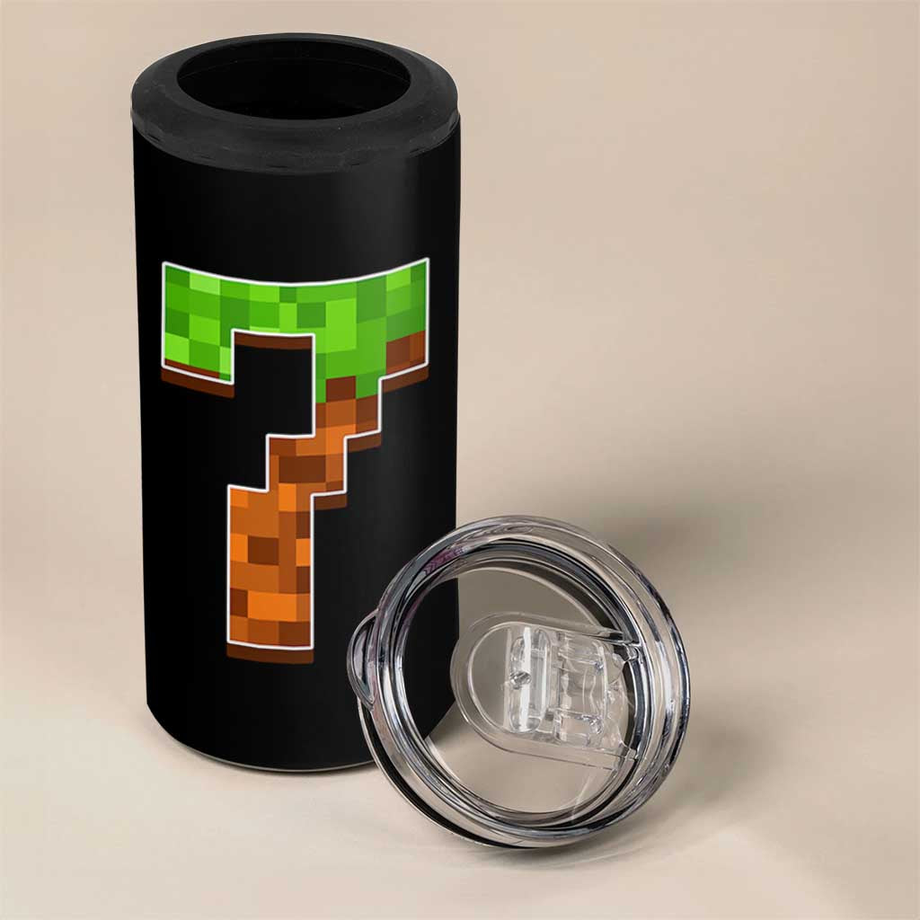 Number 7 4 in 1 Can Cooler Tumbler Game Matching 67 Meme Costume 7th Birthday 7 Years - Wonder Print Shop