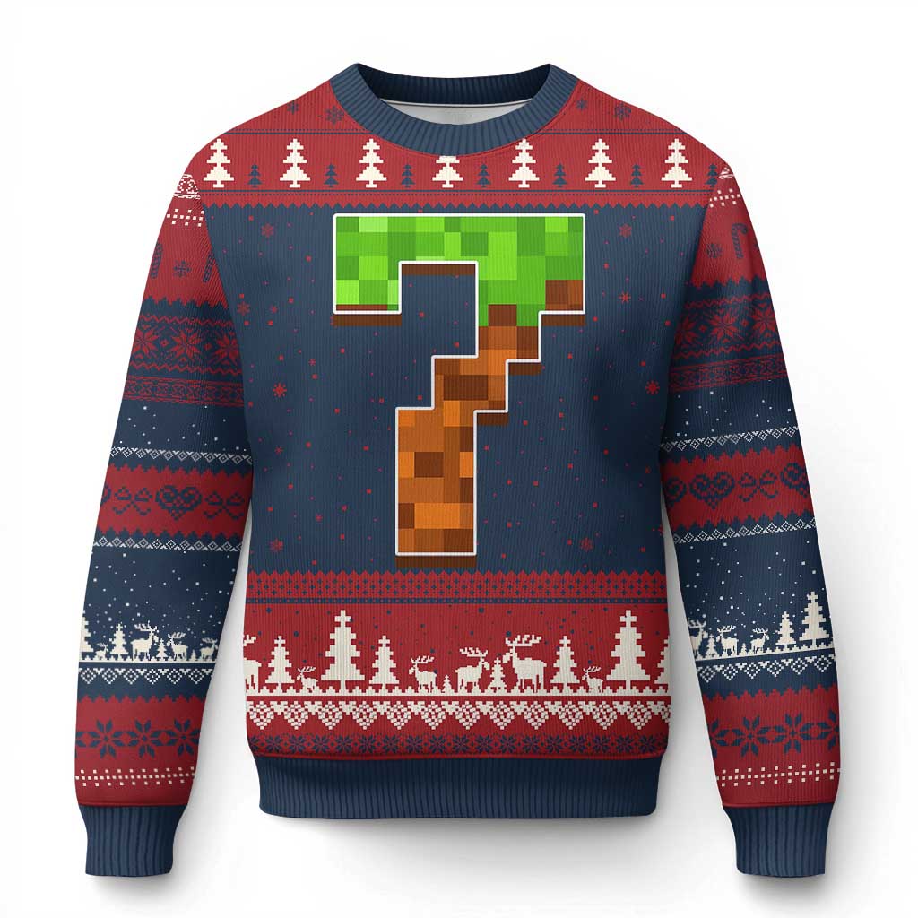 Number 7 Ugly Christmas Sweater Game Matching 67 Meme Costume 7th Birthday 7 Years - Wonder Print Shop