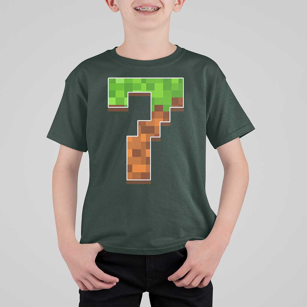 Number 7 T Shirt For Kid Game Matching 67 Meme Costume 7th Birthday 7 Years - Wonder Print Shop
