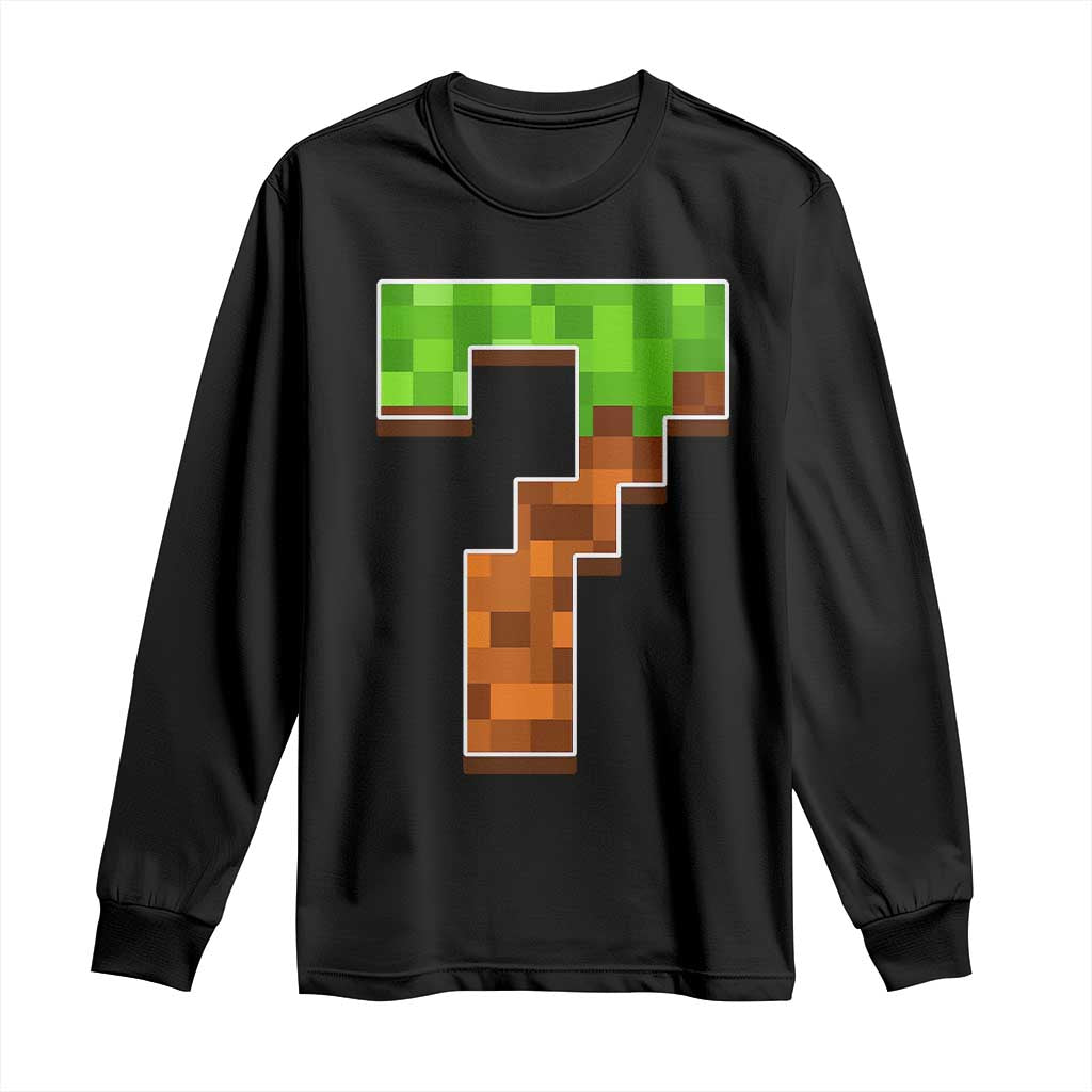 Number 7 Long Sleeve Shirt Game Matching 67 Meme Costume 7th Birthday 7 Years - Wonder Print Shop