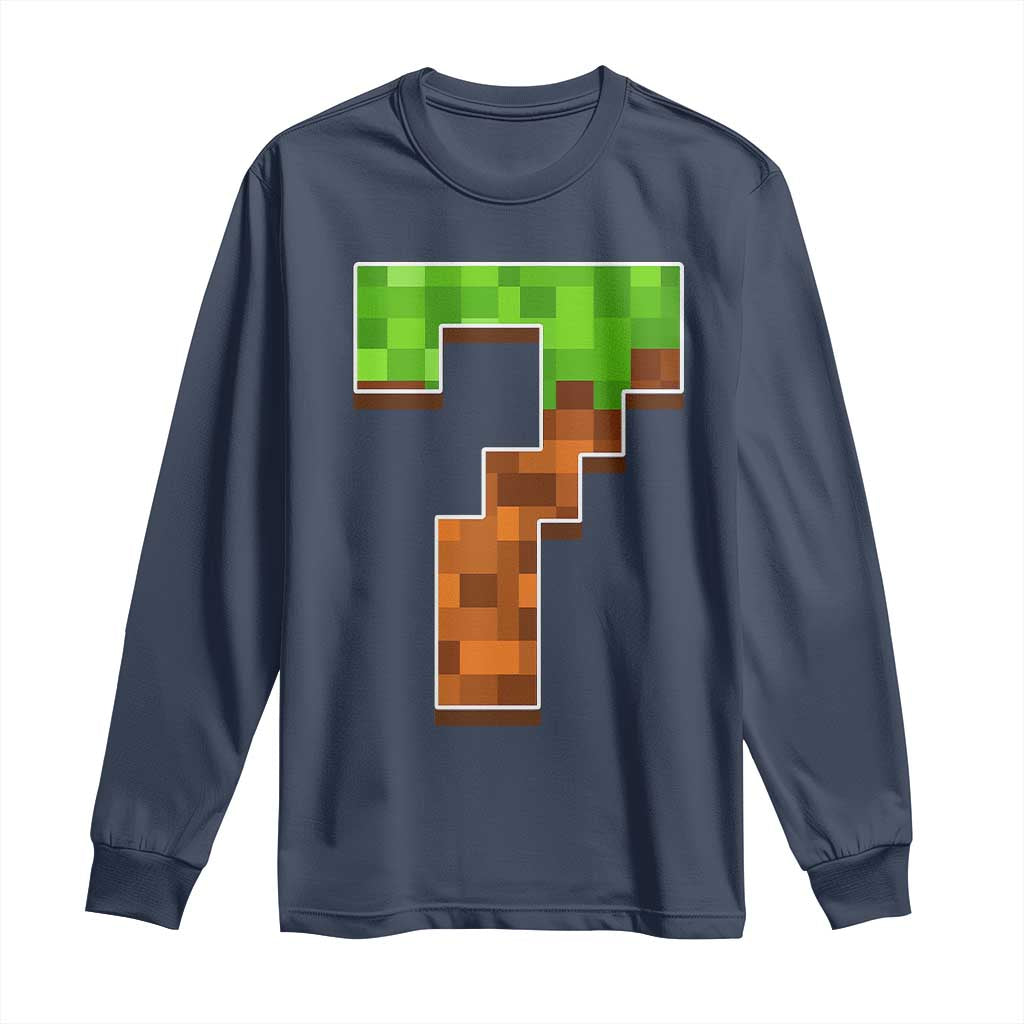 Number 7 Long Sleeve Shirt Game Matching 67 Meme Costume 7th Birthday 7 Years - Wonder Print Shop