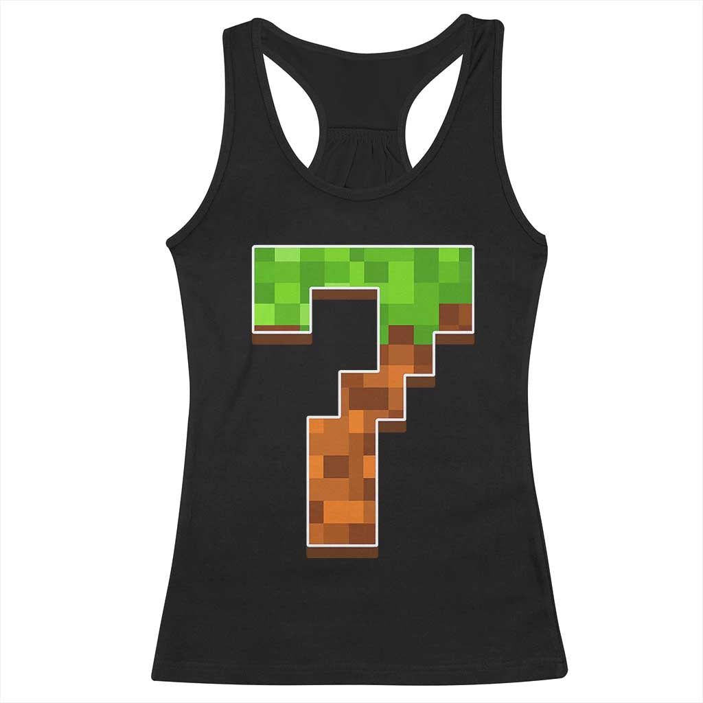 Number 7 Racerback Tank Top Game Matching 67 Meme Costume 7th Birthday 7 Years - Wonder Print Shop