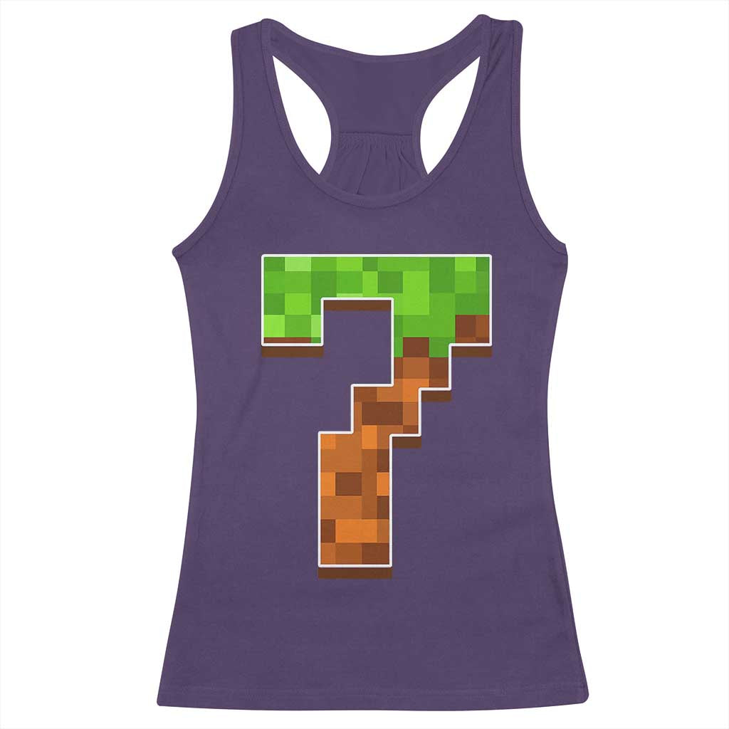 Number 7 Racerback Tank Top Game Matching 67 Meme Costume 7th Birthday 7 Years - Wonder Print Shop
