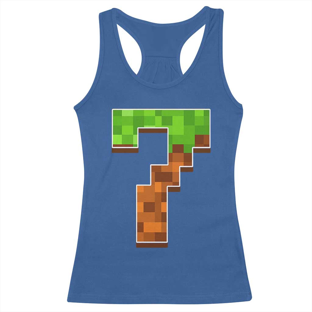 Number 7 Racerback Tank Top Game Matching 67 Meme Costume 7th Birthday 7 Years - Wonder Print Shop