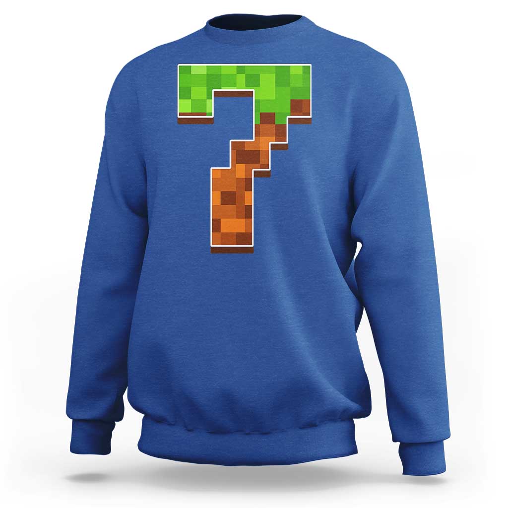 Number 7 Sweatshirt Game Matching 67 Meme Costume 7th Birthday 7 Years - Wonder Print Shop