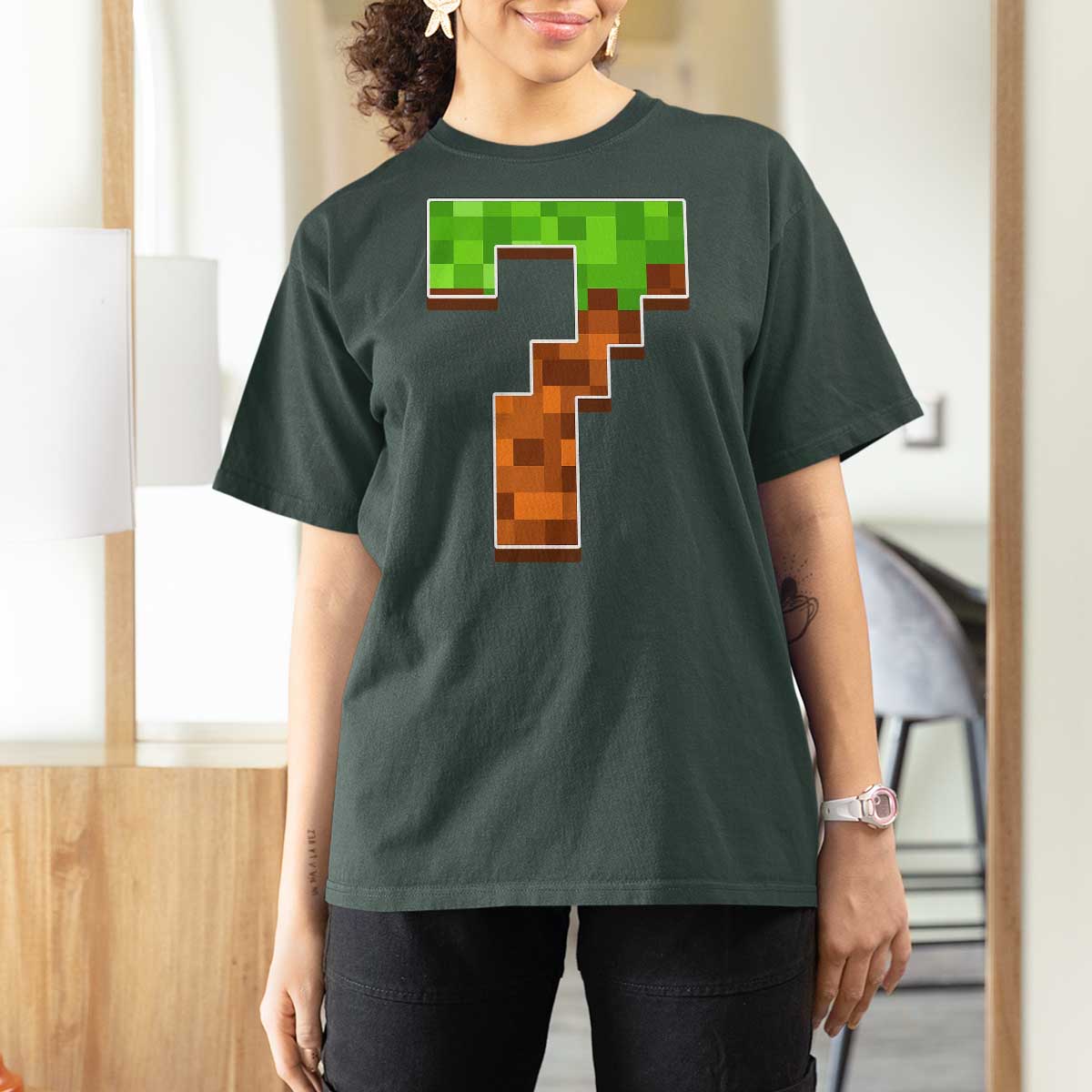 Number 7 T Shirt For Women Game Matching 67 Meme Costume 7th Birthday 7 Years - Wonder Print Shop