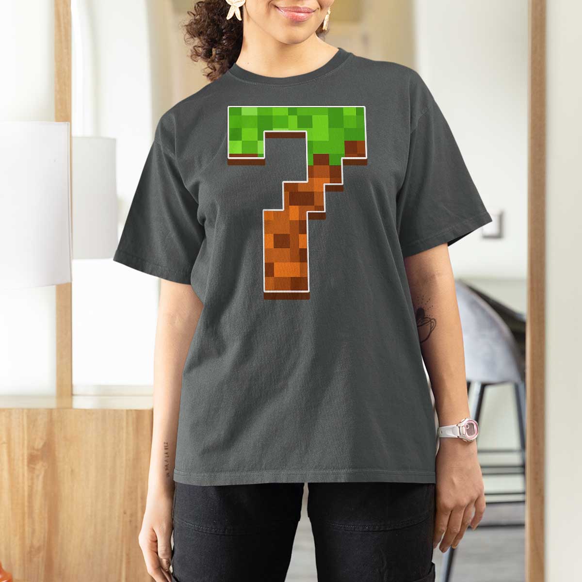Number 7 T Shirt For Women Game Matching 67 Meme Costume 7th Birthday 7 Years - Wonder Print Shop