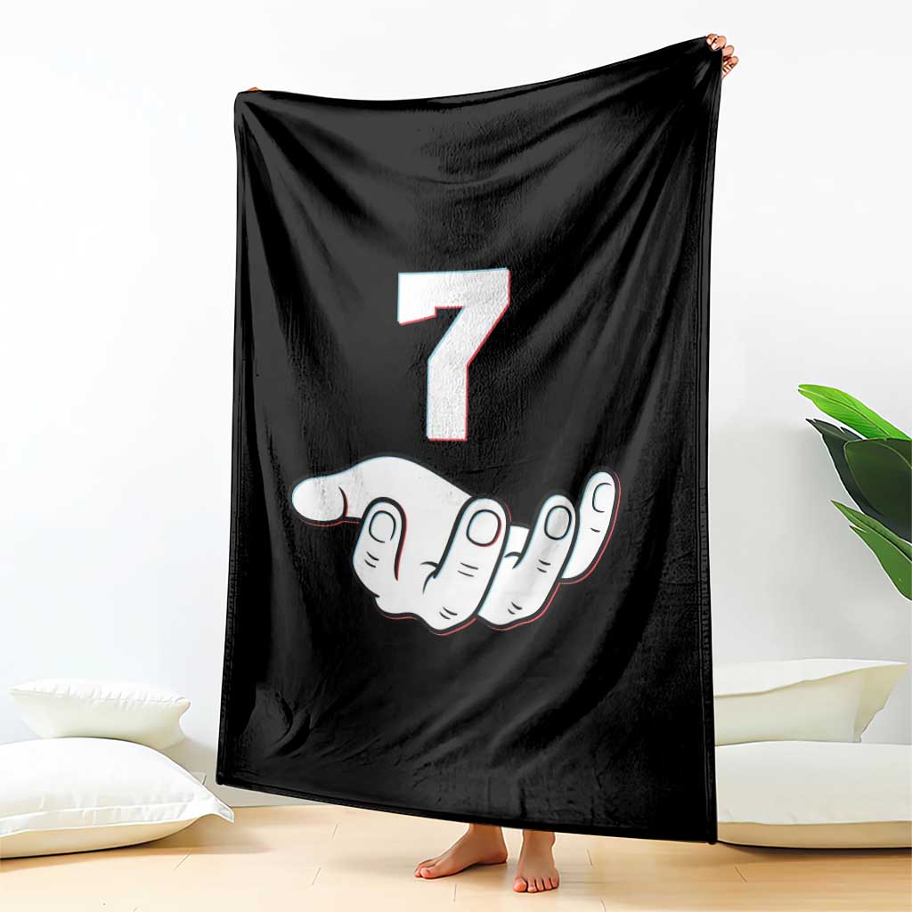 Number 7 Throw Blanket Matching 67 Meme Costume 7th Birthday 7 Years - Wonder Print Shop