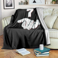 Number 7 Throw Blanket Matching 67 Meme Costume 7th Birthday 7 Years - Wonder Print Shop