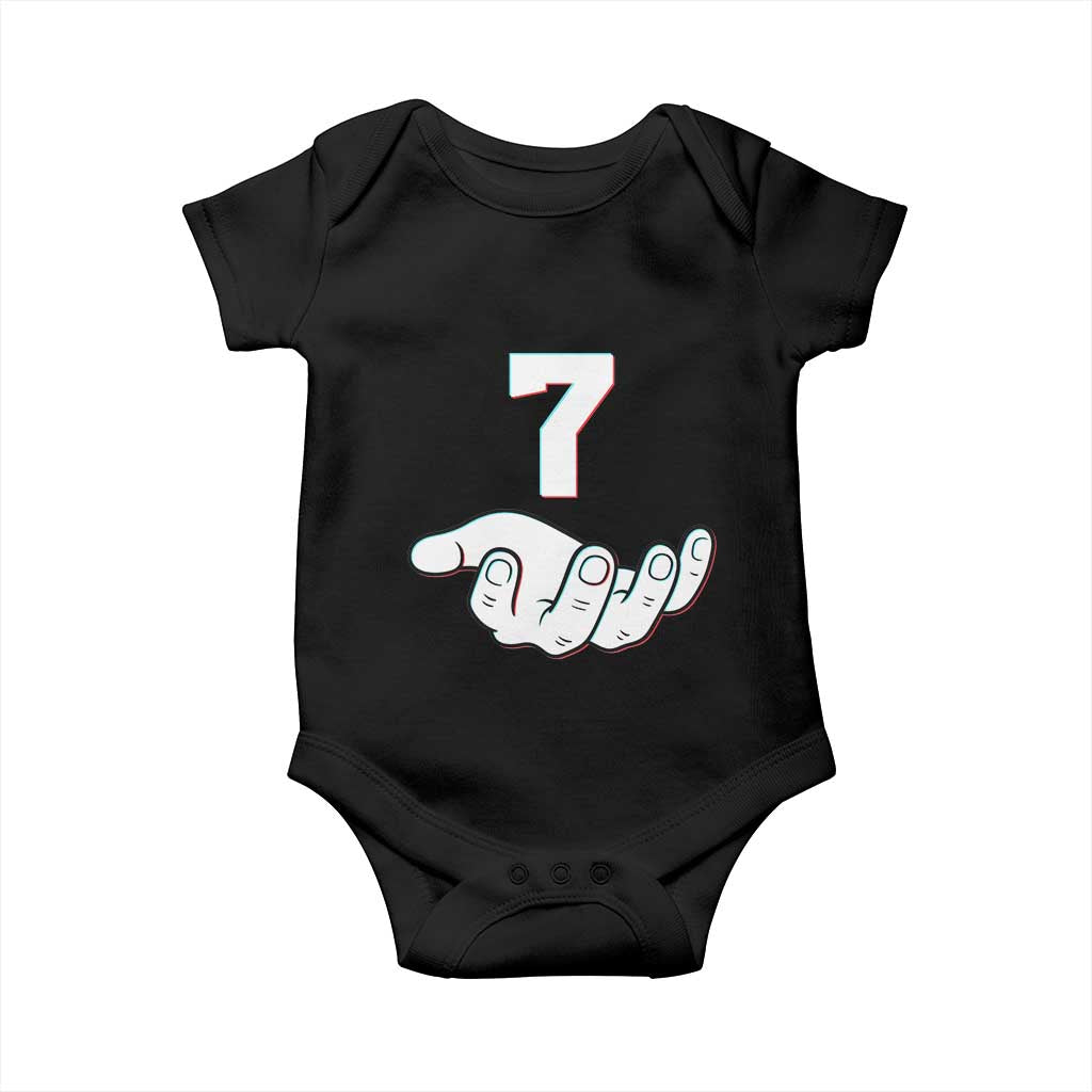 Number 7 Baby Onesie Matching 67 Meme Costume 7th Birthday 7 Years - Wonder Print Shop