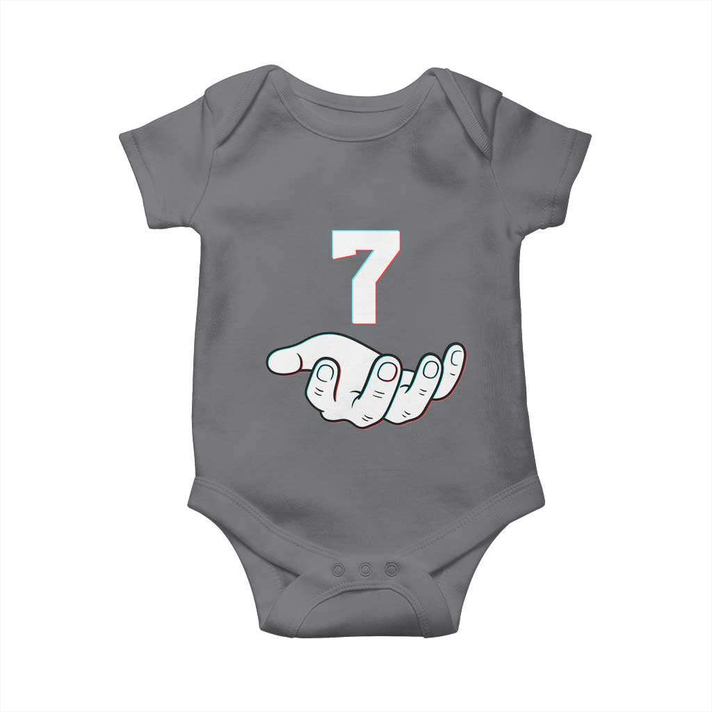 Number 7 Baby Onesie Matching 67 Meme Costume 7th Birthday 7 Years - Wonder Print Shop