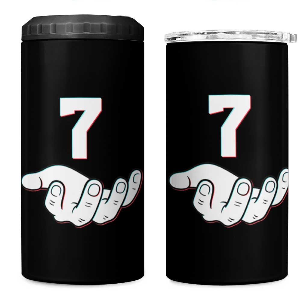 Number 7 4 in 1 Can Cooler Tumbler Matching 67 Meme Costume 7th Birthday 7 Years - Wonder Print Shop