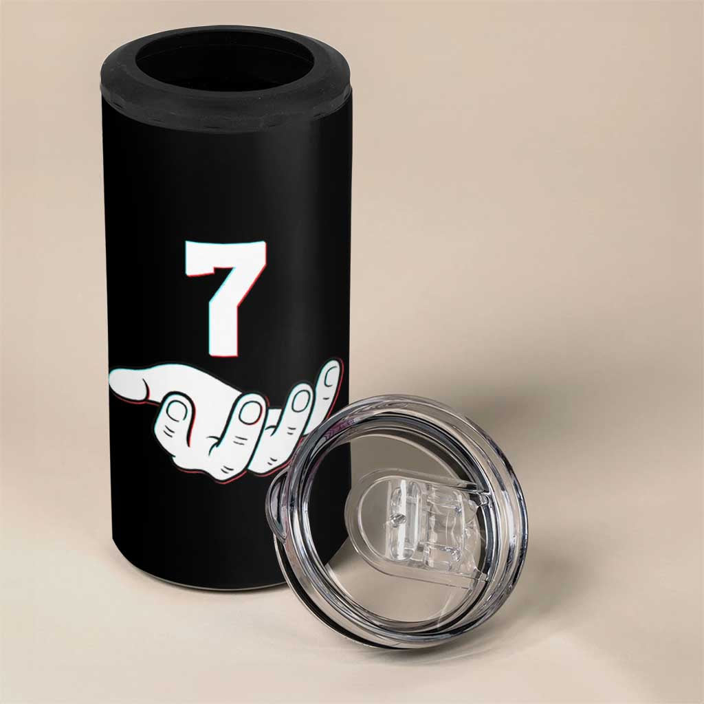Number 7 4 in 1 Can Cooler Tumbler Matching 67 Meme Costume 7th Birthday 7 Years - Wonder Print Shop
