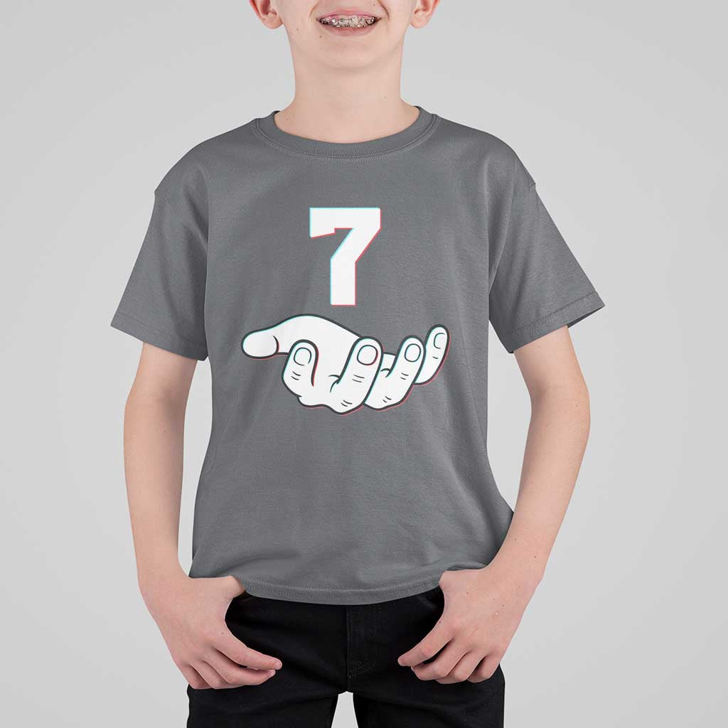 Number 7 T Shirt For Kid Matching 67 Meme Costume 7th Birthday 7 Years - Wonder Print Shop