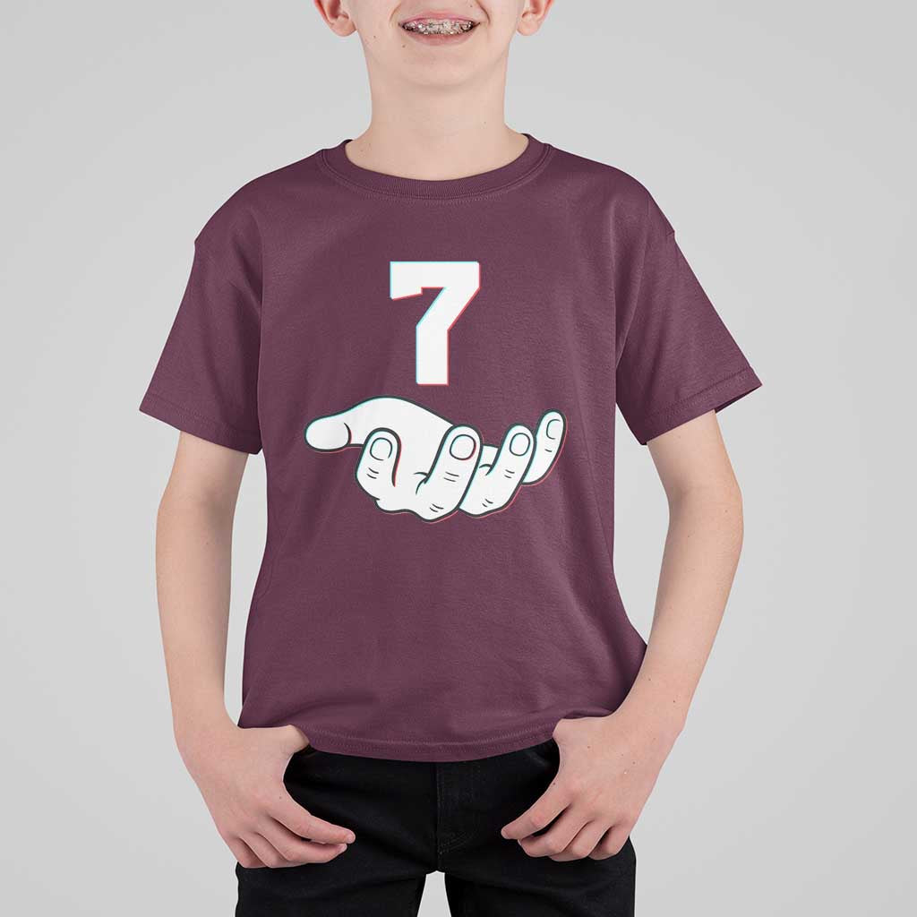 Number 7 T Shirt For Kid Matching 67 Meme Costume 7th Birthday 7 Years - Wonder Print Shop