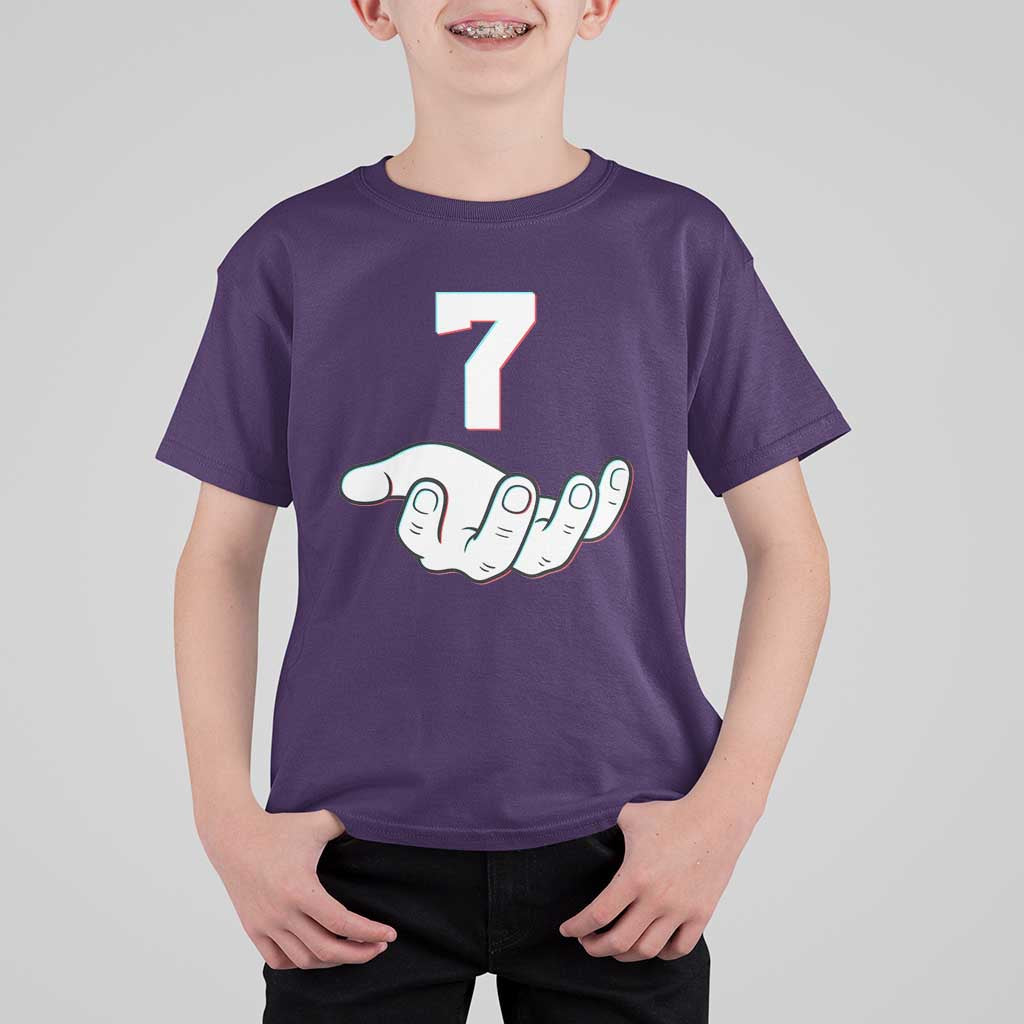 Number 7 T Shirt For Kid Matching 67 Meme Costume 7th Birthday 7 Years - Wonder Print Shop