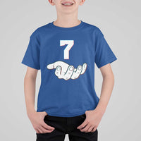 Number 7 T Shirt For Kid Matching 67 Meme Costume 7th Birthday 7 Years - Wonder Print Shop