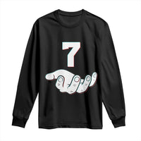 Number 7 Long Sleeve Shirt Matching 67 Meme Costume 7th Birthday 7 Years - Wonder Print Shop