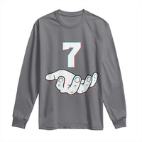 Number 7 Long Sleeve Shirt Matching 67 Meme Costume 7th Birthday 7 Years - Wonder Print Shop