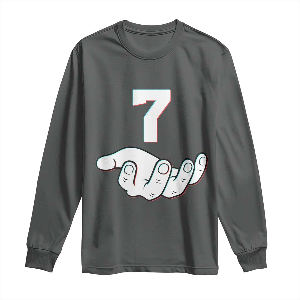 Number 7 Long Sleeve Shirt Matching 67 Meme Costume 7th Birthday 7 Years - Wonder Print Shop