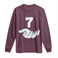 Number 7 Long Sleeve Shirt Matching 67 Meme Costume 7th Birthday 7 Years - Wonder Print Shop
