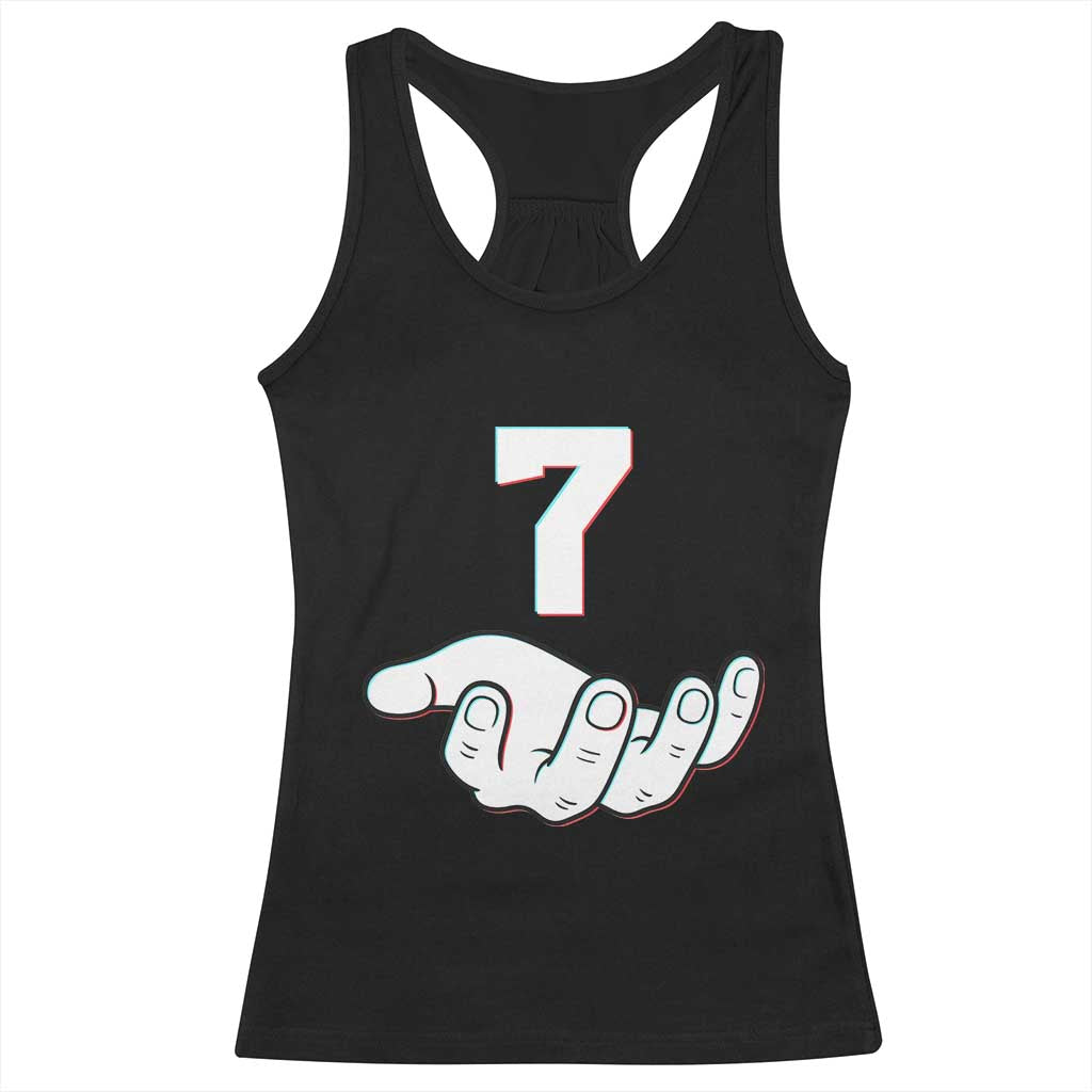 Number 7 Racerback Tank Top Matching 67 Meme Costume 7th Birthday 7 Years - Wonder Print Shop