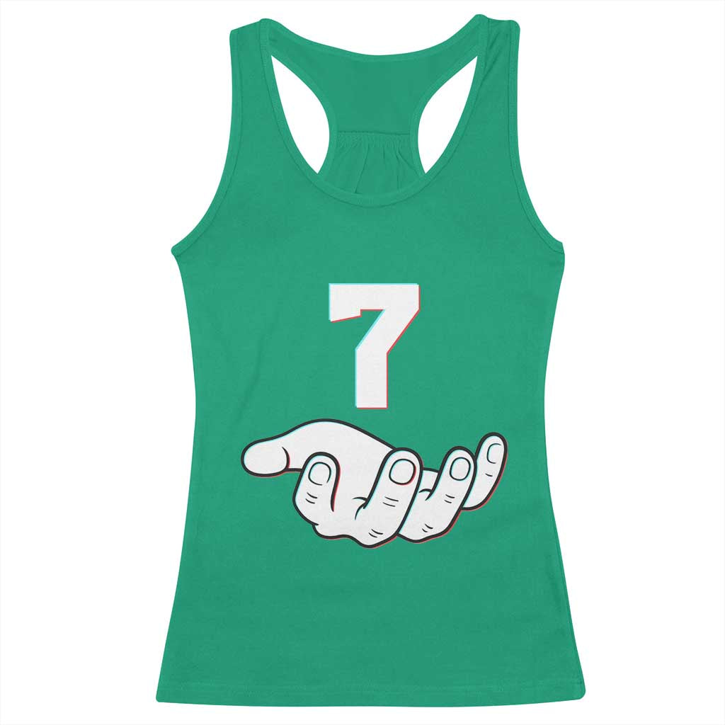 Number 7 Racerback Tank Top Matching 67 Meme Costume 7th Birthday 7 Years - Wonder Print Shop