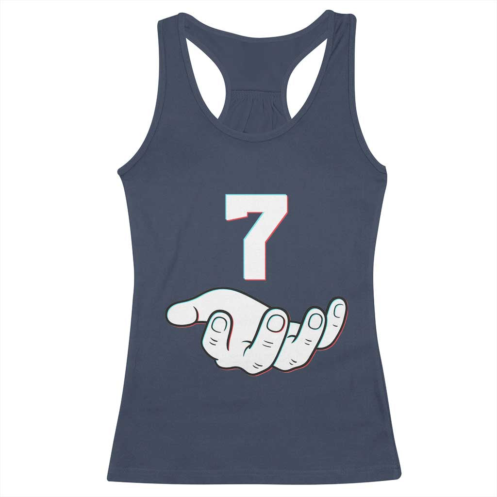 Number 7 Racerback Tank Top Matching 67 Meme Costume 7th Birthday 7 Years - Wonder Print Shop
