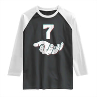 Number 7 Raglan Shirt Matching 67 Meme Costume 7th Birthday 7 Years - Wonder Print Shop