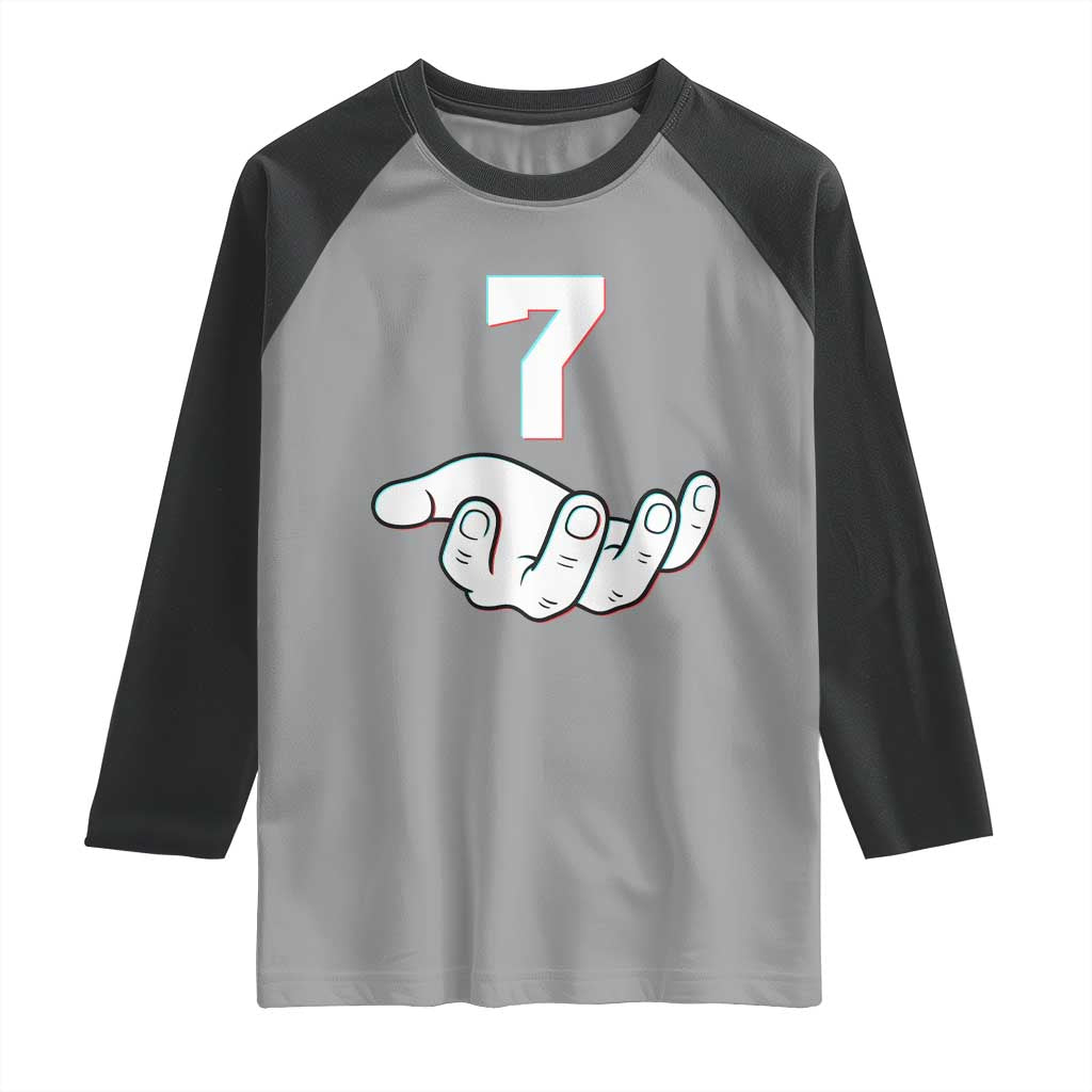 Number 7 Raglan Shirt Matching 67 Meme Costume 7th Birthday 7 Years - Wonder Print Shop