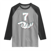 Number 7 Raglan Shirt Matching 67 Meme Costume 7th Birthday 7 Years - Wonder Print Shop