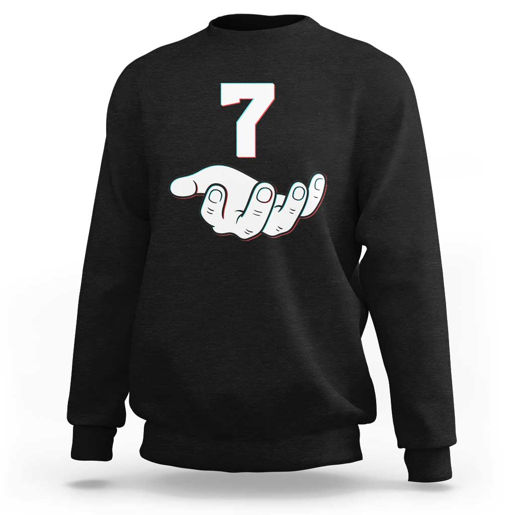 Number 7 Sweatshirt Matching 67 Meme Costume 7th Birthday 7 Years - Wonder Print Shop