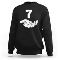 Number 7 Sweatshirt Matching 67 Meme Costume 7th Birthday 7 Years - Wonder Print Shop