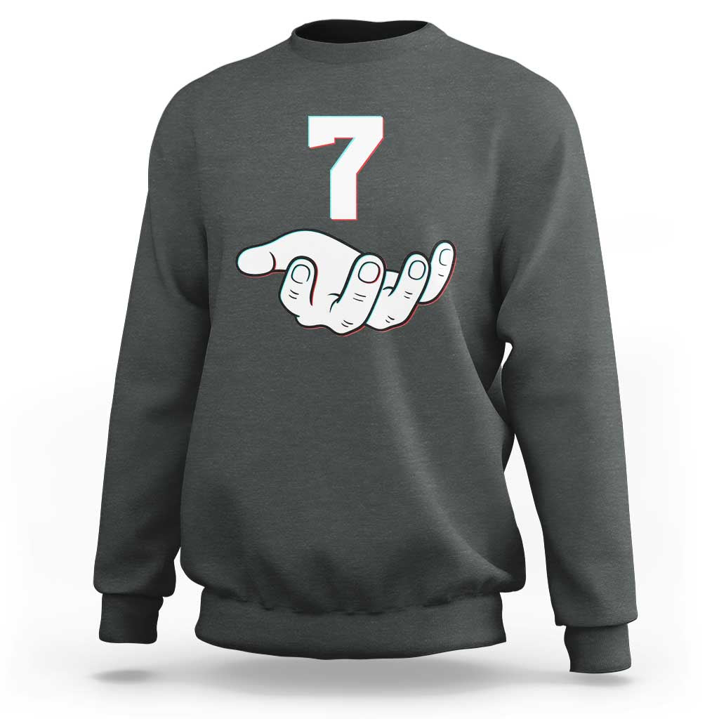 Number 7 Sweatshirt Matching 67 Meme Costume 7th Birthday 7 Years - Wonder Print Shop