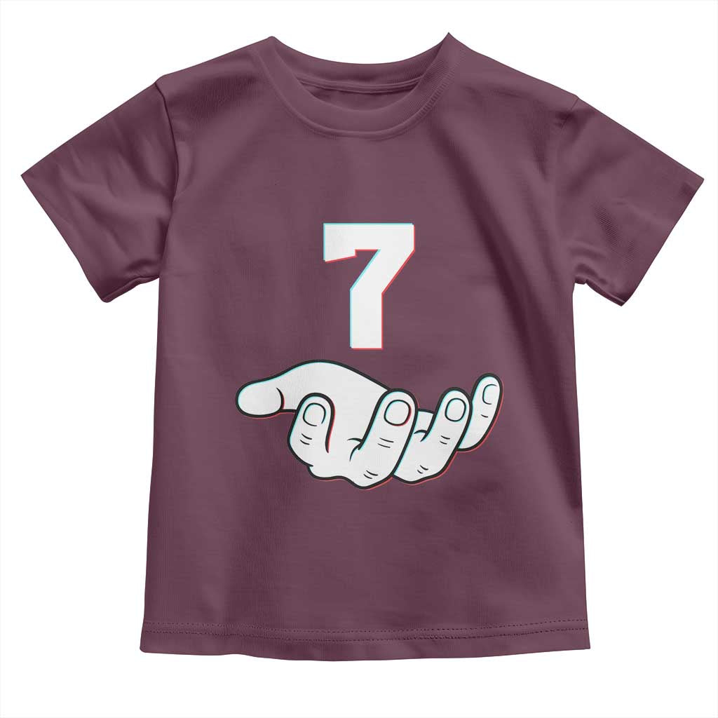 Number 7 Toddler T Shirt Matching 67 Meme Costume 7th Birthday 7 Years - Wonder Print Shop