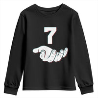 Number 7 Youth Sweatshirt Matching 67 Meme Costume 7th Birthday 7 Years - Wonder Print Shop