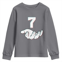 Number 7 Youth Sweatshirt Matching 67 Meme Costume 7th Birthday 7 Years - Wonder Print Shop
