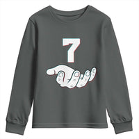 Number 7 Youth Sweatshirt Matching 67 Meme Costume 7th Birthday 7 Years - Wonder Print Shop