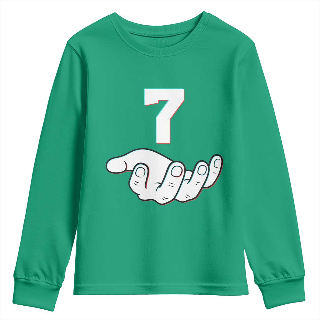 Number 7 Youth Sweatshirt Matching 67 Meme Costume 7th Birthday 7 Years - Wonder Print Shop