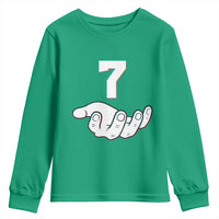 Number 7 Youth Sweatshirt Matching 67 Meme Costume 7th Birthday 7 Years - Wonder Print Shop