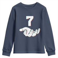 Number 7 Youth Sweatshirt Matching 67 Meme Costume 7th Birthday 7 Years - Wonder Print Shop