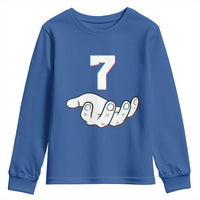 Number 7 Youth Sweatshirt Matching 67 Meme Costume 7th Birthday 7 Years - Wonder Print Shop