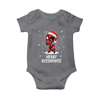 Funny Christmas Baby Onesie Merry Kissmyass Cute Spider-Women Santa Sarcastic Xmas