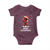 Funny Christmas Baby Onesie Merry Kissmyass Cute Spider-Women Santa Sarcastic Xmas