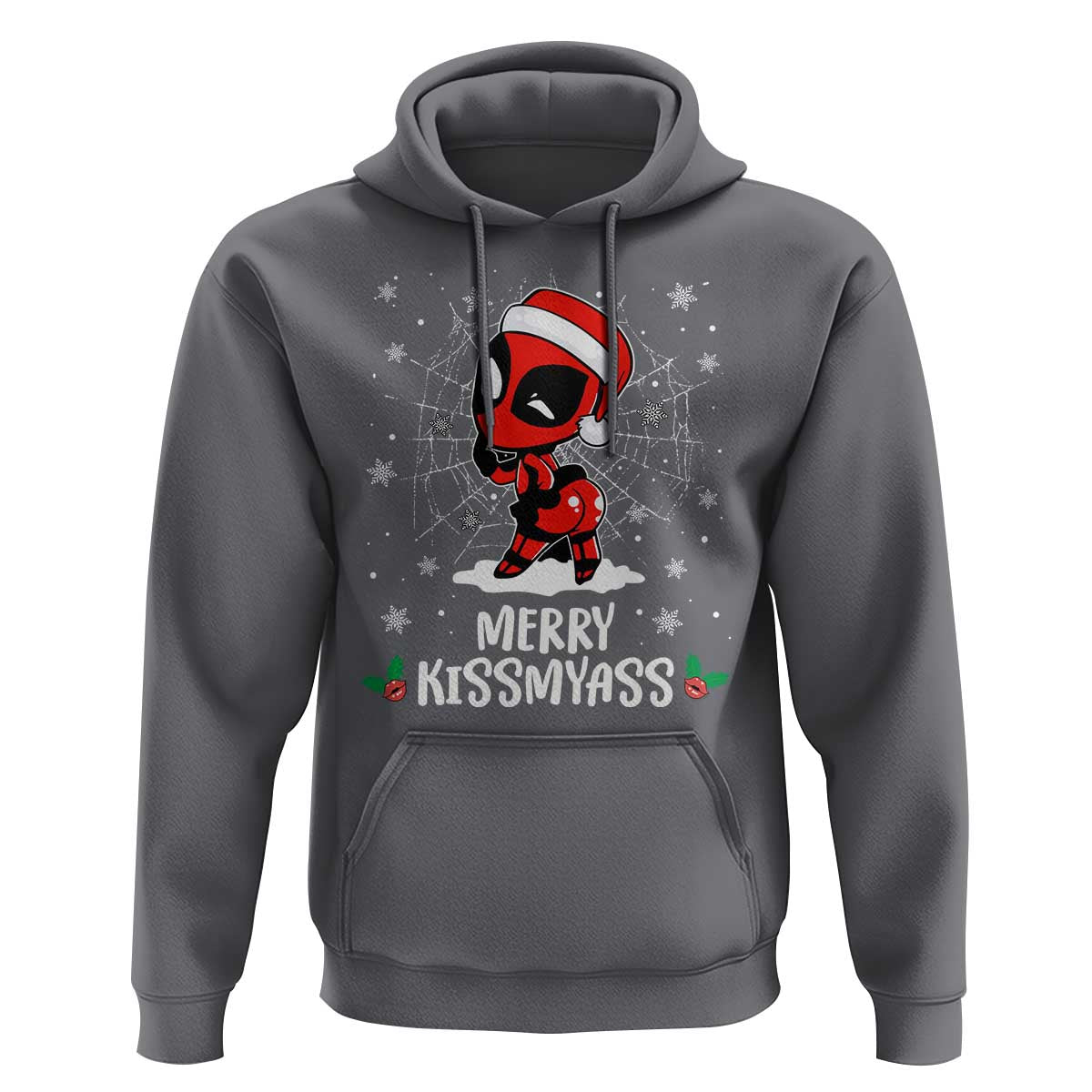 Funny Christmas Hoodie Merry Kissmyass Cute Spider-Women Santa Sarcastic Xmas