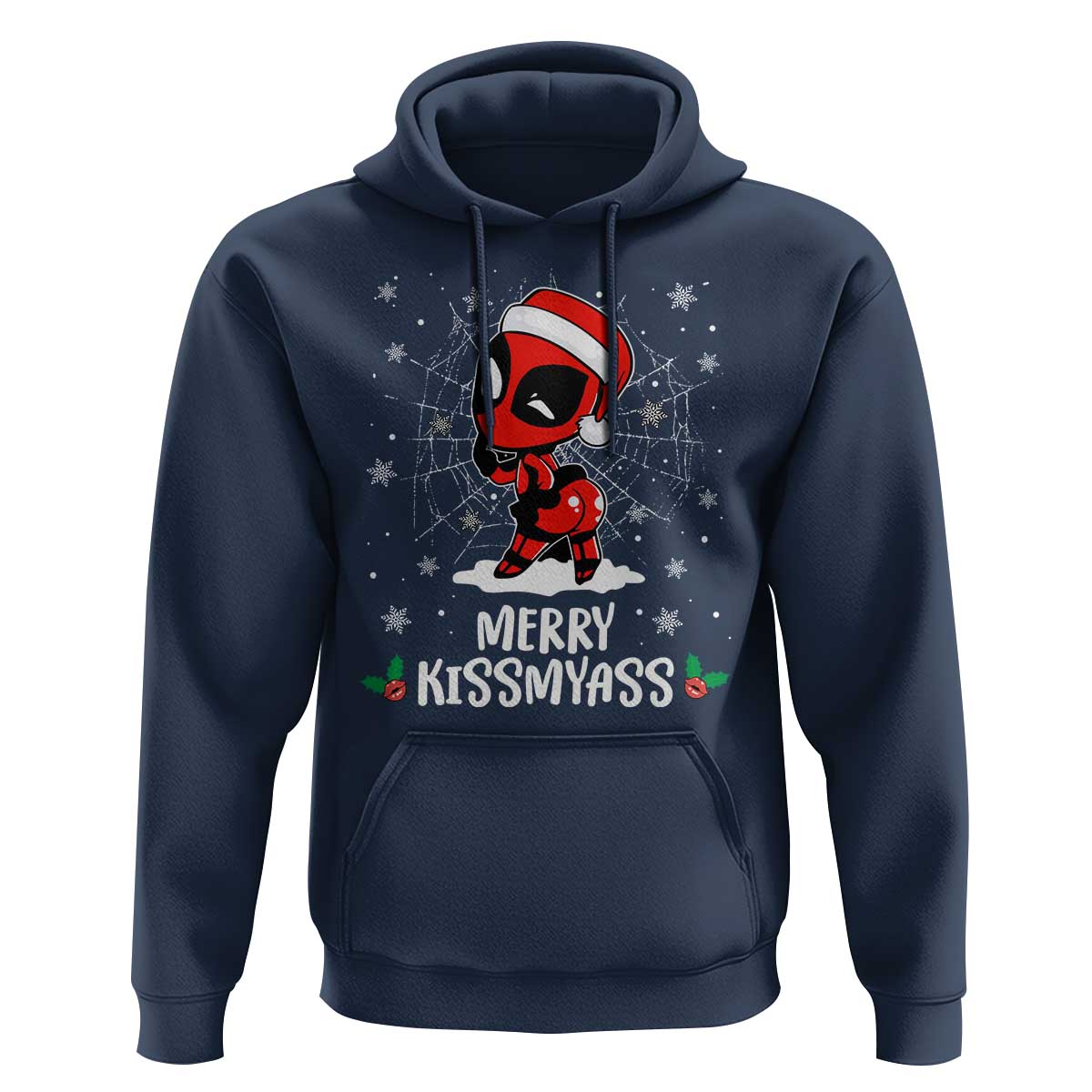 Funny Christmas Hoodie Merry Kissmyass Cute Spider-Women Santa Sarcastic Xmas